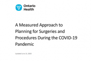 ―A Measured Approach to Planning for Surgeries and Procedures During the COVID-19 Pandemic